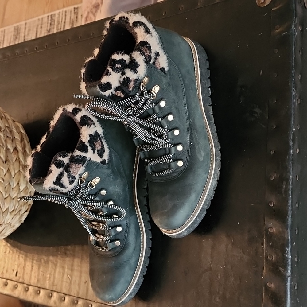 Cole Haan Grand Explore Faux fur boots  size 10